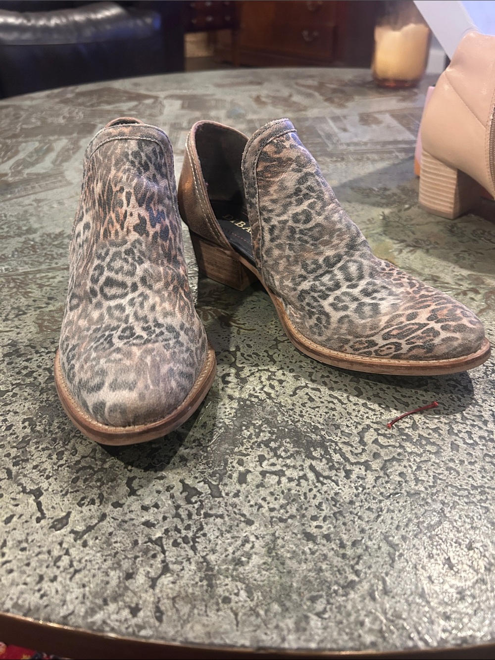 Leopard Print Women's Cutout Mules - Neutral Brown